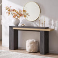 OKD 63 Inch Modern Entryway Console Table, Solid Geometry Accent Sofa Table by OKD