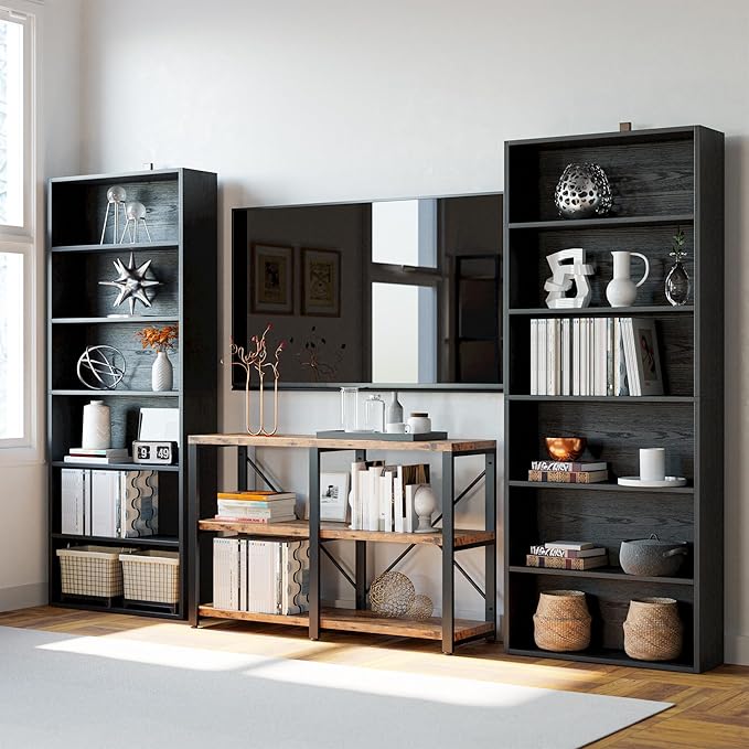 IRONCK Bookshelves and Bookcases Floor Standing 6 Tiers Display Storage Shelves - Image 6