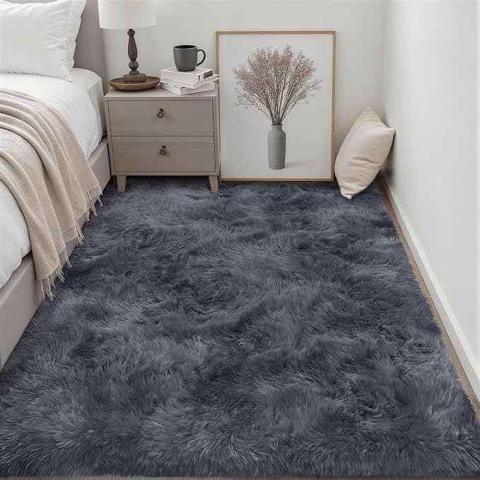 Fluffy 5x7 Area Rugs for Living Room Bedroom: Ultra Soft Shag Rug Non-Slip - Image 3