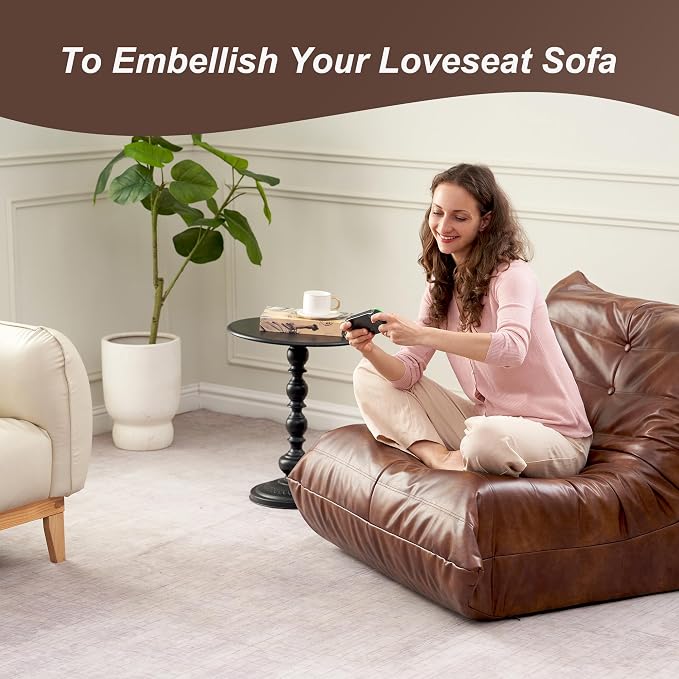 Hobestluk Giant Bean Bag Chair Lazy Floor Sofa, Memory Foam Fireside Sofa - Image 7