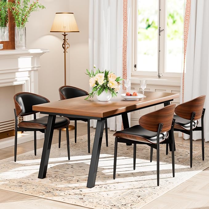 YaFiti Dining Chairs Set of 4, Dining Room and Kitchen Chairs, Mid Century - Image 9