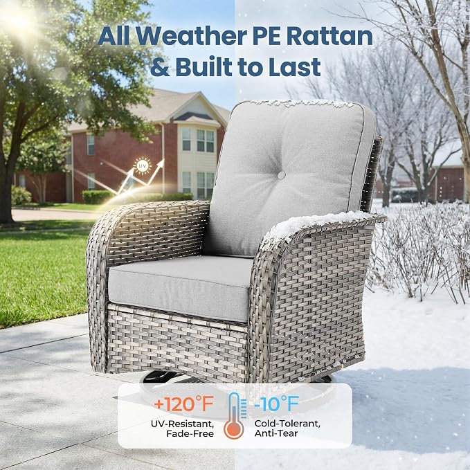Weaxty Wicker Patio Furniture Set - Image 8