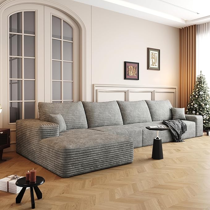 136" Sectional Couches for Living Room Cloud Couch Sofa by AWarmHomeForYou