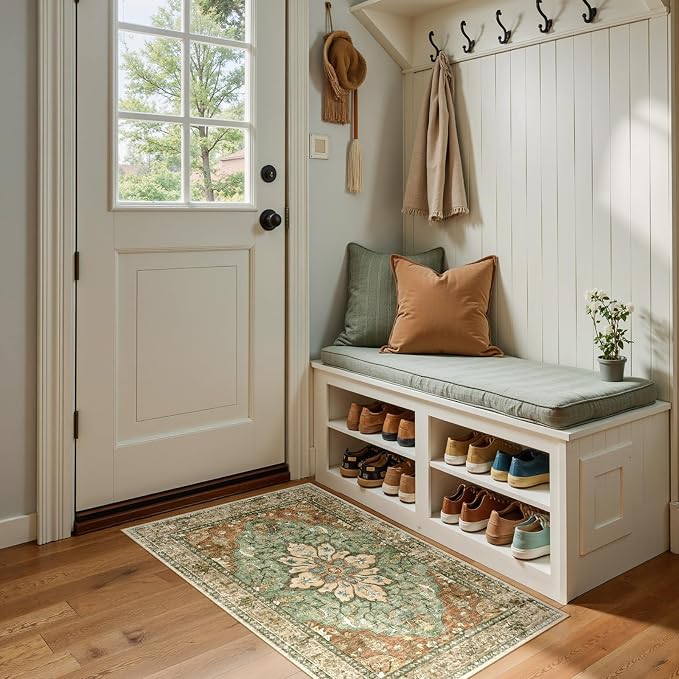 RELEANY Area Rugs 2'x4' Kitchen Rugs Entry Rug Small Rugs by RELEANY