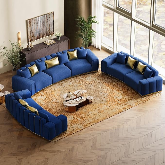 Oversized Velvet Chesterfield Couch - Image 8