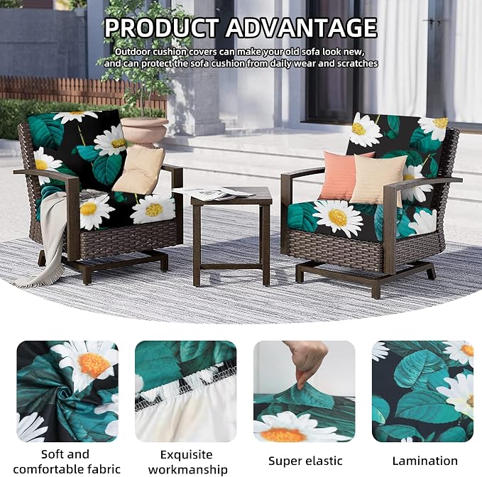 Outdoor Cushion Covers Set, Replacement - Image 3