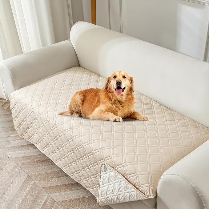 Genina Waterproof Couch Cover, Washable Anti-Slip 86.6 inch Sofa Covers by Genina