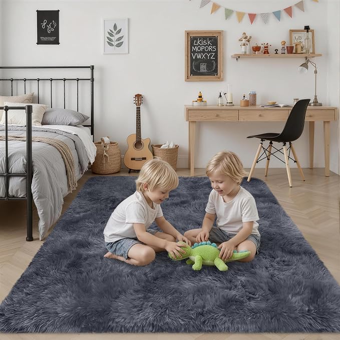 8x10 Area Rugs for Living Room Bedroom: Ultra Soft Fluffy Shag Rug Upgrade - Image 7