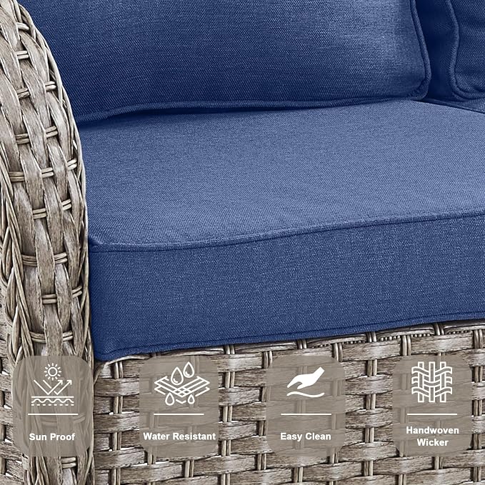 Belord 6 Pieces Wicker Patio Furniture Set - Image 5