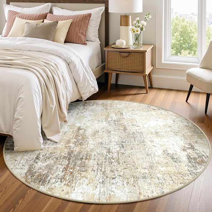 RELEANY Washable Area Rugs 4ft Non-Slip Modern Abstract Soft - Image 2