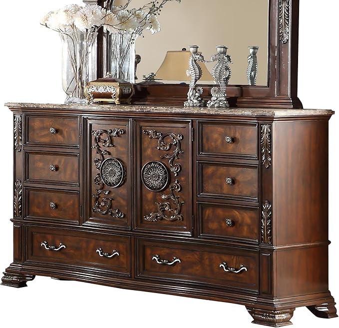 First of a Kind Santa Monica Traditional 4 Piece Queen Bedroom Set - Image 5