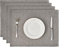 BALCONY & FALCON Placemats Set of 4 Faux Linen Cloth Place Mats Washable by BALCONYFALCON