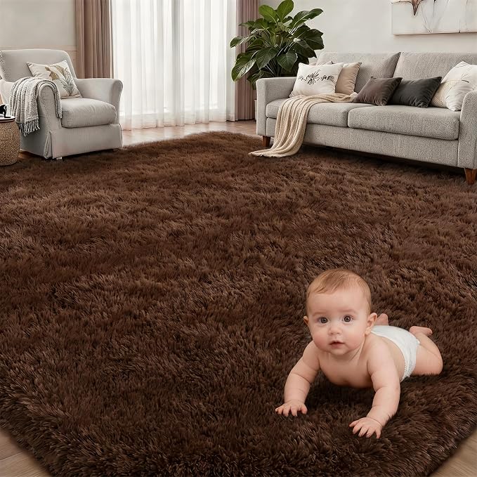 Fluffy Area Rugs 9x12 Living Room Bedroom: Ultra Soft Shag Rug Upgrade Non-Slip - Image 2