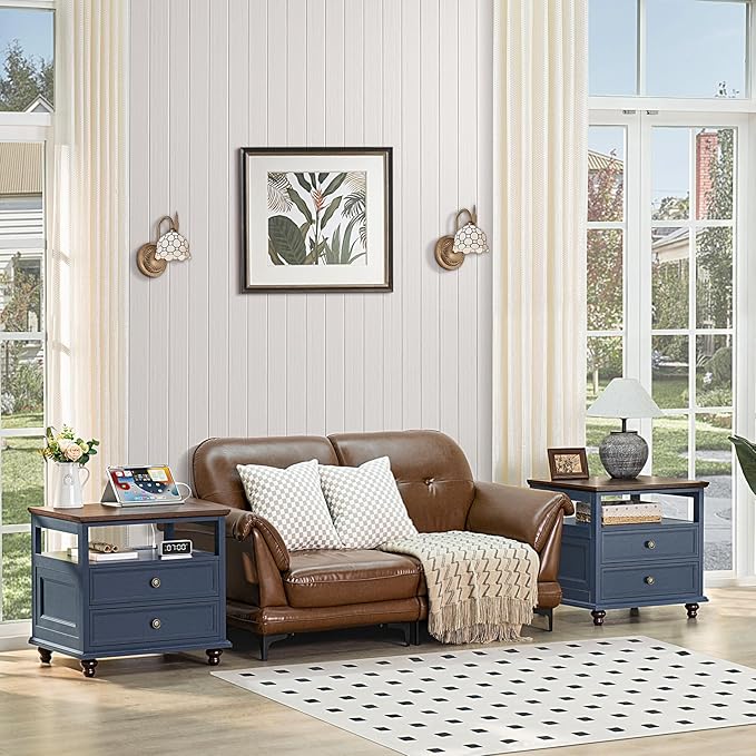 Joaxswe Farmhouse Nightstand Set of 2 - Image 4