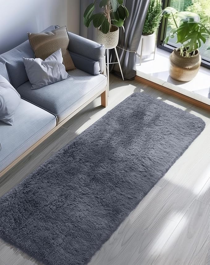 Washable Runner Rug for Hallway, Ophanie 2x6 Non-Slip Fluffy Soft Bedside Rugs - Image 6