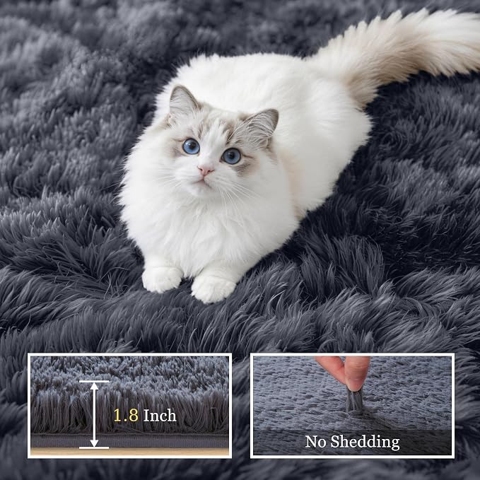 8x10 Area Rugs for Living Room Bedroom: Ultra Soft Fluffy Shag Rug Upgrade - Image 5