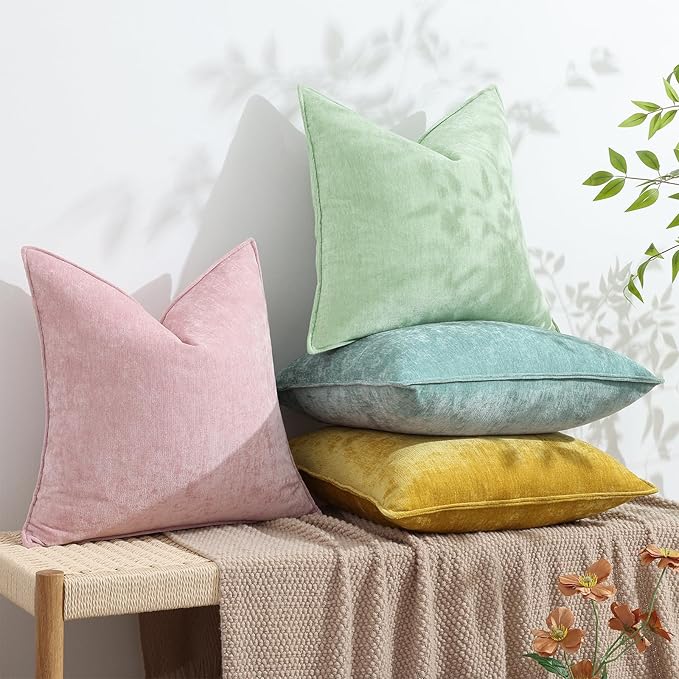 decorUhome Summer Couch Throw Pillow Covers 18x18 Set of 2, Decorative Soft - Image 5