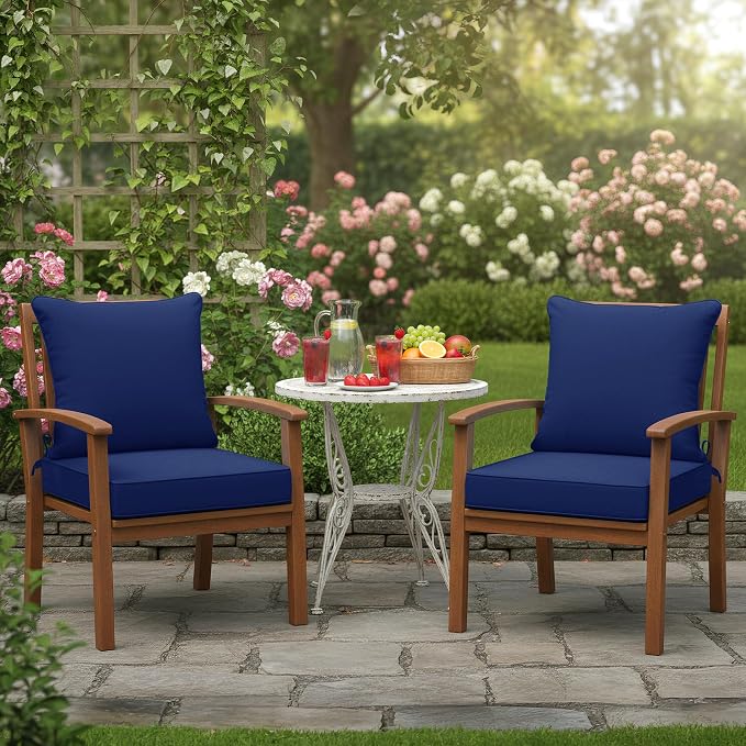 Summsun Outdoor Cushions for Patio Furniture 24 x 24 Inch, Double-Sided - Image 2