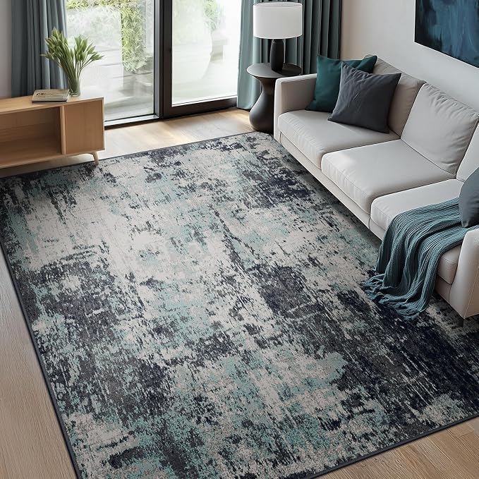 RELEANY Washable Area Rugs 5'x8' Non-Slip Modern Abstract Soft by RELEANY