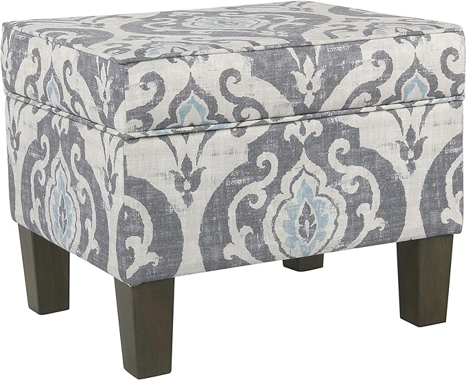 Homepop Home Decor |K7646-A750 | Upholstered Modern Rectangular Storage Ottoman by HomePop