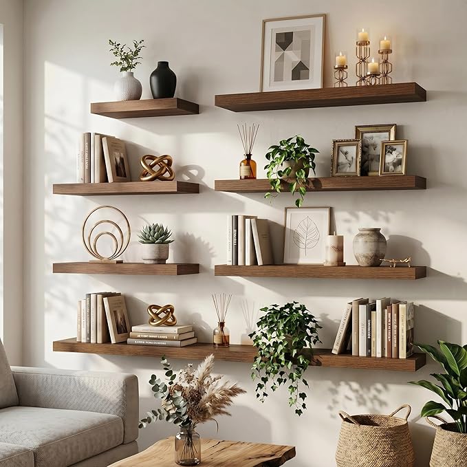 FLYJOE Floating Shelves for Wall, 40 Inch Floating Shelves Set of 2, Kitchen - Image 3