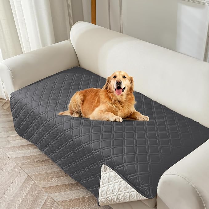 Genina Waterproof Couch Cover, Washable Anti-Slip 78inch Sofa Covers by Genina
