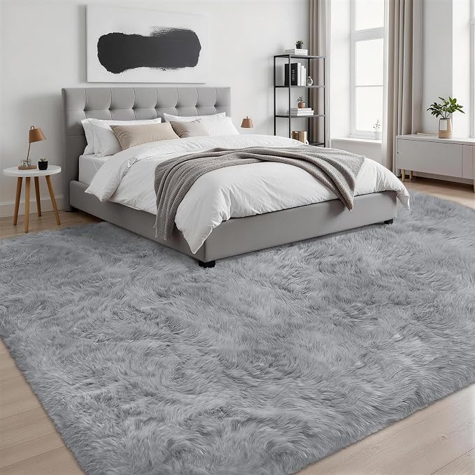 Fluffy Area Rugs 9x12 Living Room Bedroom: Ultra Soft Shag Rug Upgrade Non-Slip - Image 3