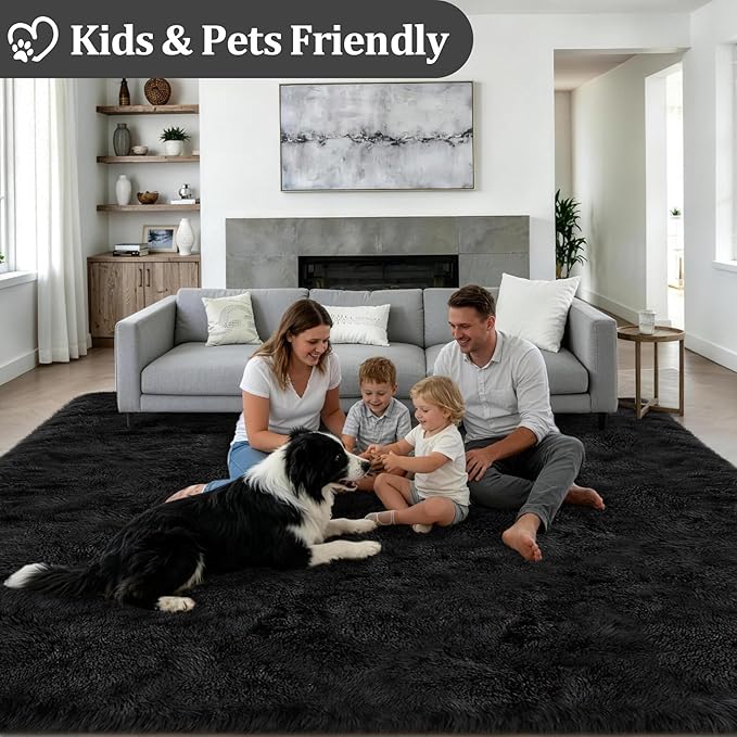 8x10 Area Rugs for Living Room Bedroom: Ultra Soft Fluffy Shag Rug Upgrade - Image 4