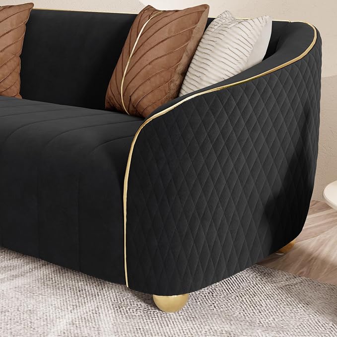 1-Piece Luxury Velvet Sofa Set for Living Room, Elegant Design Couch Set - Image 6