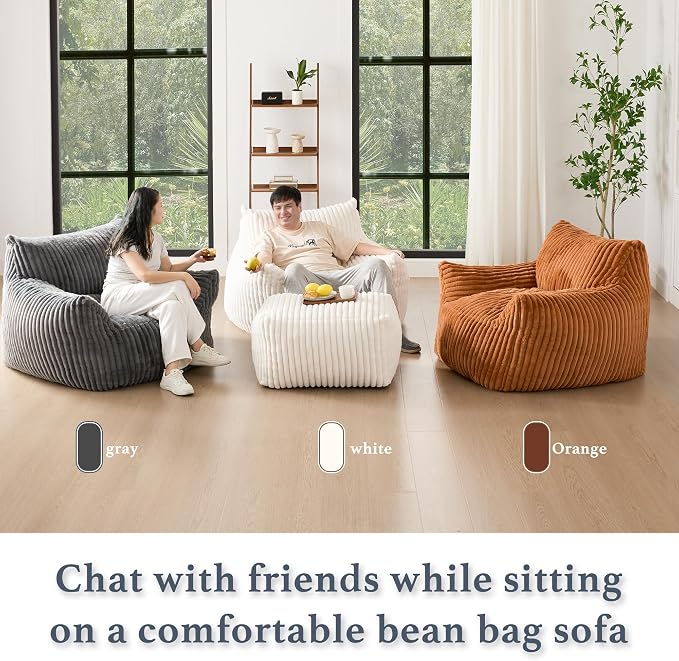 Giant Plush Bean Bag Chair for Adults - Image 7
