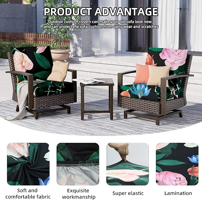 Outdoor Cushion Covers Set, Replacement - Image 3