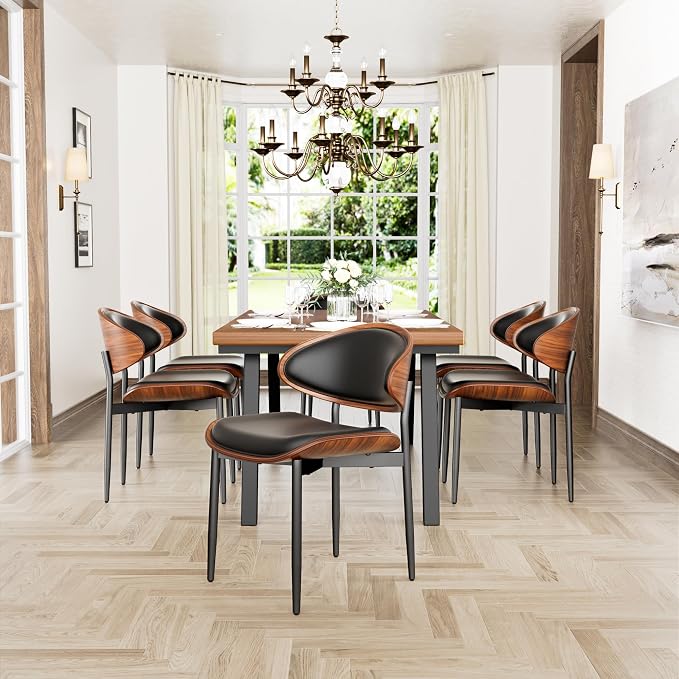 YaFiti Dining Chairs Set of 8, Dining Room and Kitchen Chairs, Mid Century - Image 3