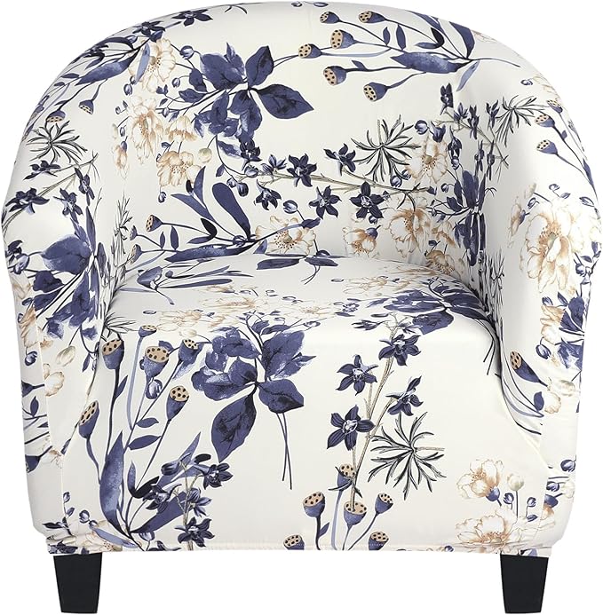 SearchI Club Chair Slipcover Stretch Barrel Chair Covers Printed Tub Chair by SearchI