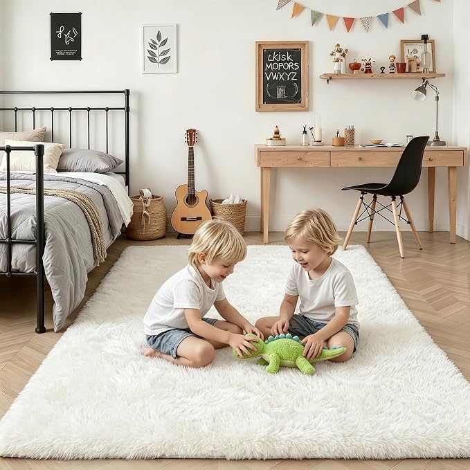 Fluffy Area Rugs 9x12 Living Room Bedroom: Ultra Soft Shag Rug Upgrade Non-Slip - Image 7
