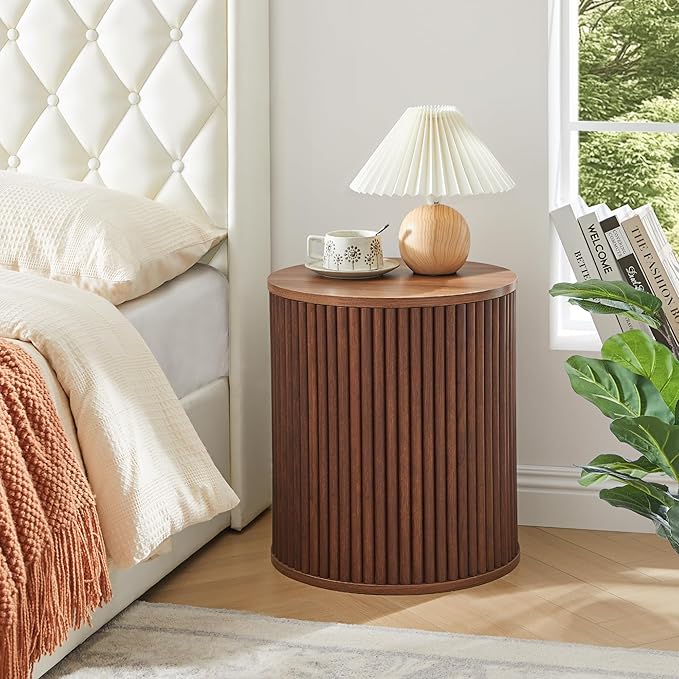 AVZEAR Fluted Round Side Table by AVZEAR