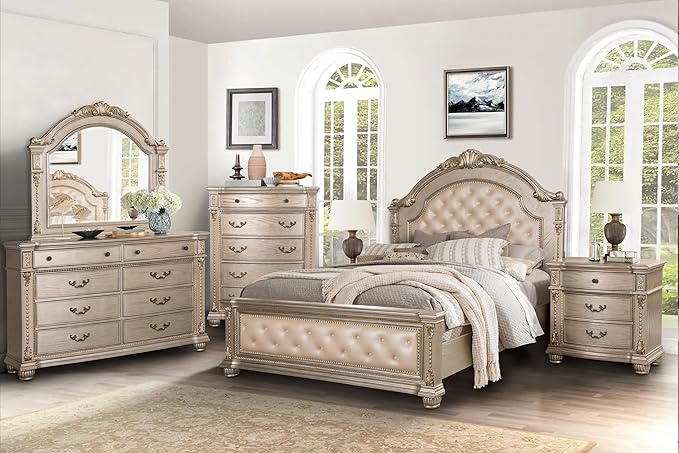 First of a Kind Evelyn Traditional 5 Piece Queen Bedroom Set by FirstofaKind