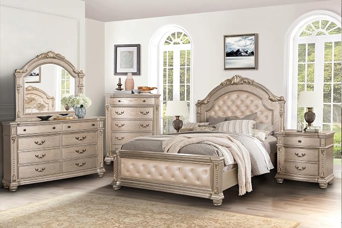 First of a Kind Evelyn Traditional 5 Piece King Bedroom Set by FirstofaKind