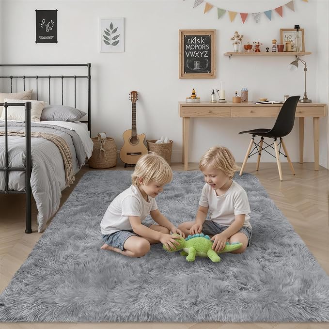 Fluffy Area Rugs 9x12 Living Room Bedroom: Ultra Soft Shag Rug Upgrade Non-Slip - Image 7