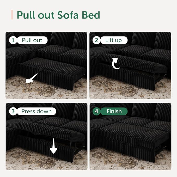 HONBAY Modular Sectional Sleeper Sofa - Image 5