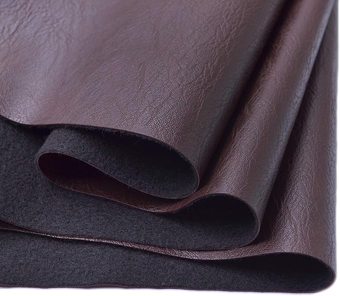 Wento Thick Half Yard Faux Leather Fabric Soft Skin Grain PU Leather by Wento