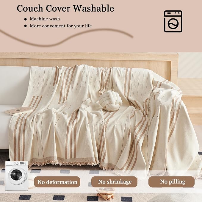 DREAMINGO Couch Cover Washable Chenille Sofa Protector - Image 5