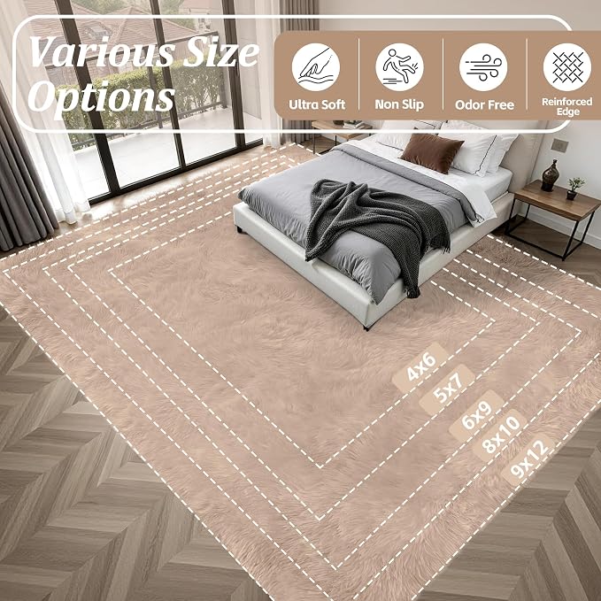 6x9 Area Rugs for Living Room Bedroom: Ultra Soft Fluffy Shag Rug Upgrade - Image 9