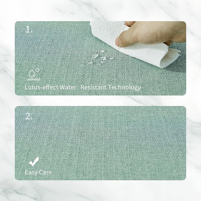 BALCONY & FALCON Placemats Set of 4 Faux Linen Cloth Place Mats Washable - Image 3