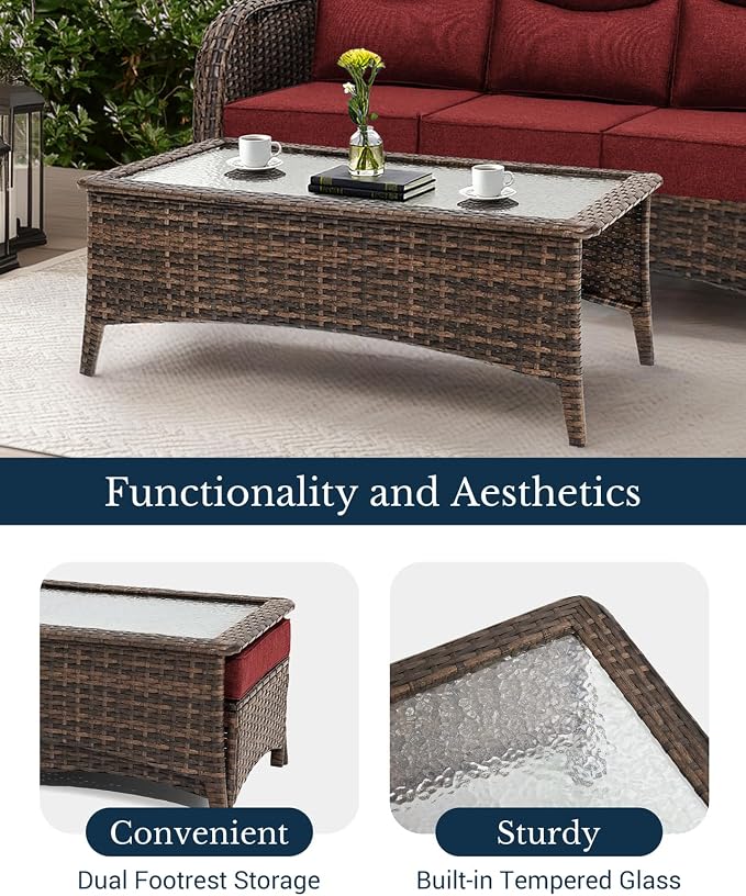 HILLGA Luxury High Back Patio Furniture Set - Image 6