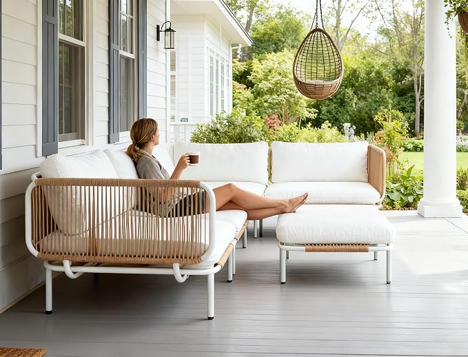 Crestlive Products Outdoor Patio Furniture Set, 4 Seater Modular Oversized - Image 2