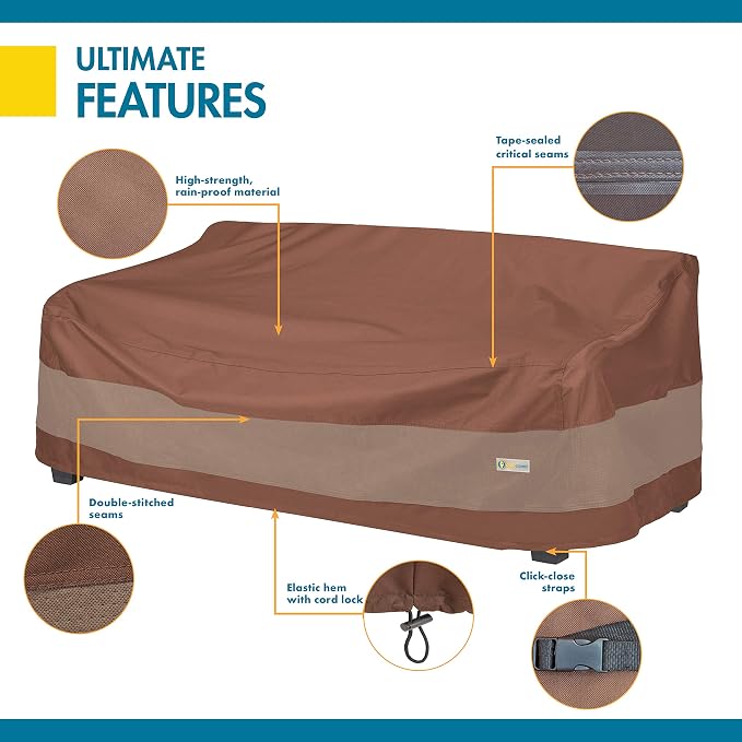 DUCKCOVERS Ultimate Waterproof 87 Inch Patio Sofa Cover, Patio Furniture Covers - Image 5