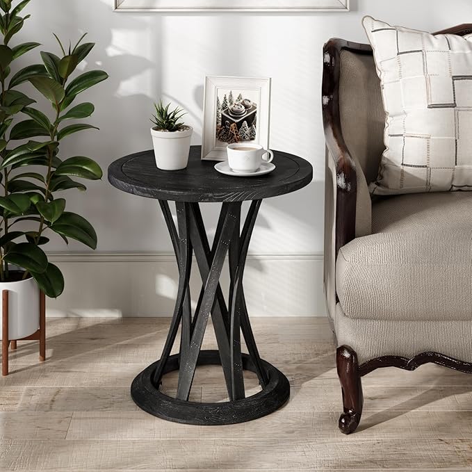 COZAYH Round Farmhouse End Table by COZAYH