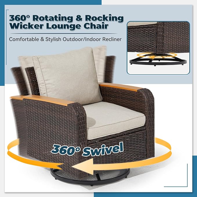 6 Pieces Outdoor Furniture Set - Image 4