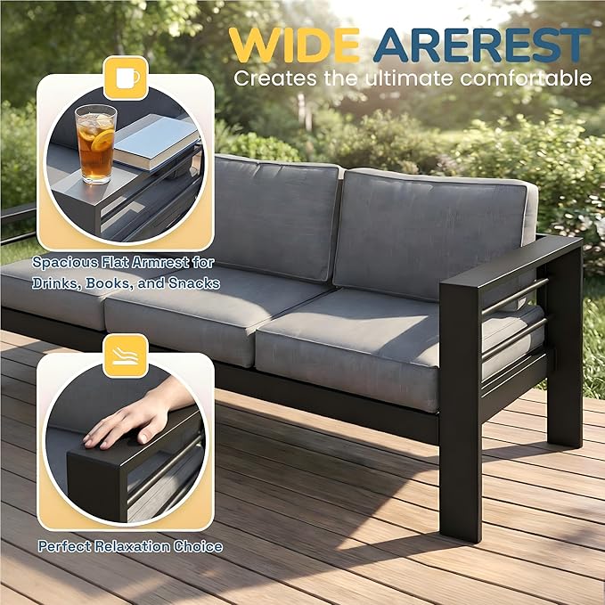 Solaste Aluminum Patio Furniture Set - Image 7