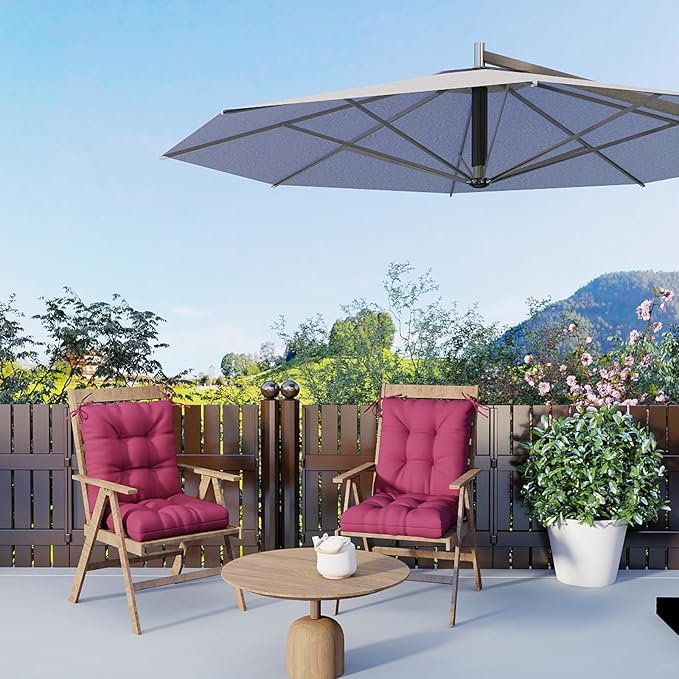 Outdoor Chair Cushion, High Back Soft Seat Pad - Image 2
